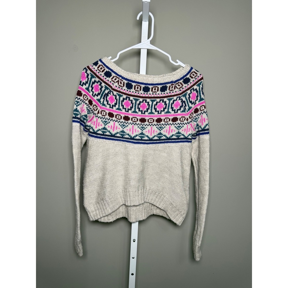 American Eagle Outfitters Fair Isle Knit Sweater‎ S Cottagecore Cabincore Ski